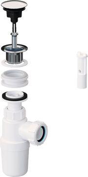 McAlpine BK1 All in One Fast Fix Basin Clicker Waste with Bottle Trap - Getplumb