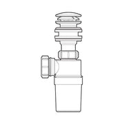 McAlpine BK1 All in One Fast Fix Basin Clicker Waste with Bottle Trap - Getplumb