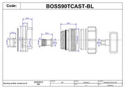 McAlpine BOSS90TCASTBL 3.5"x1.5" Boss Connector - Getplumb