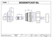 McAlpine BOSS90TCASTBL 3.5"x1.5" Boss Connector - Getplumb