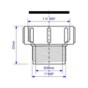 McAlpine BSP Coupling - 1.25" Female x 1" Male - S12C - Getplumb