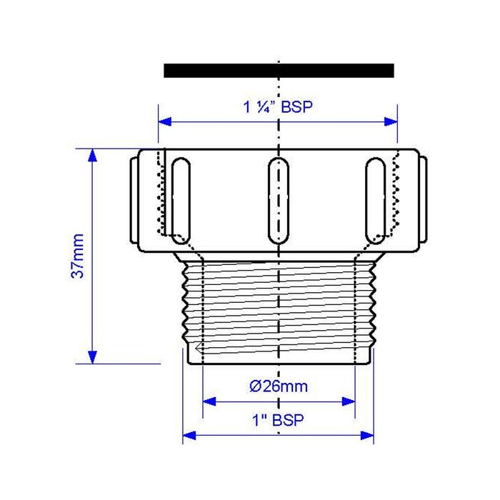 McAlpine BSP Coupling - 1.25" Female x 1" Male - S12C - Getplumb