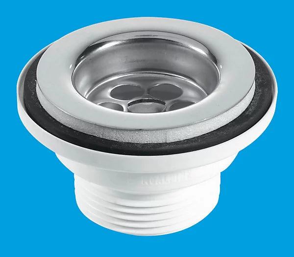 McAlpine BSW10PR 1.5" x 70mm Sink Waste with BP4H Plug