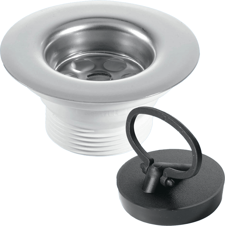 McAlpine BSW6PR 1.5" Sink Waste 85mm Flange with BP4H Plug - Getplumb