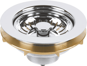 McAlpine BSWBRCP Brass Basket Strainer Waste with Spring Loaded Plug - Getplumb