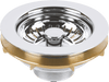 McAlpine BSWBRCP Brass Basket Strainer Waste with Spring Loaded Plug - Getplumb