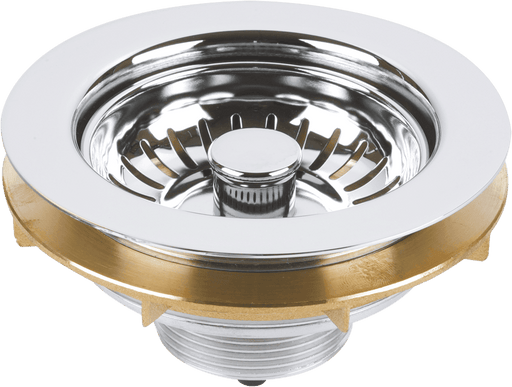 McAlpine BSWBRCP Brass Basket Strainer Waste with Spring Loaded Plug - Getplumb