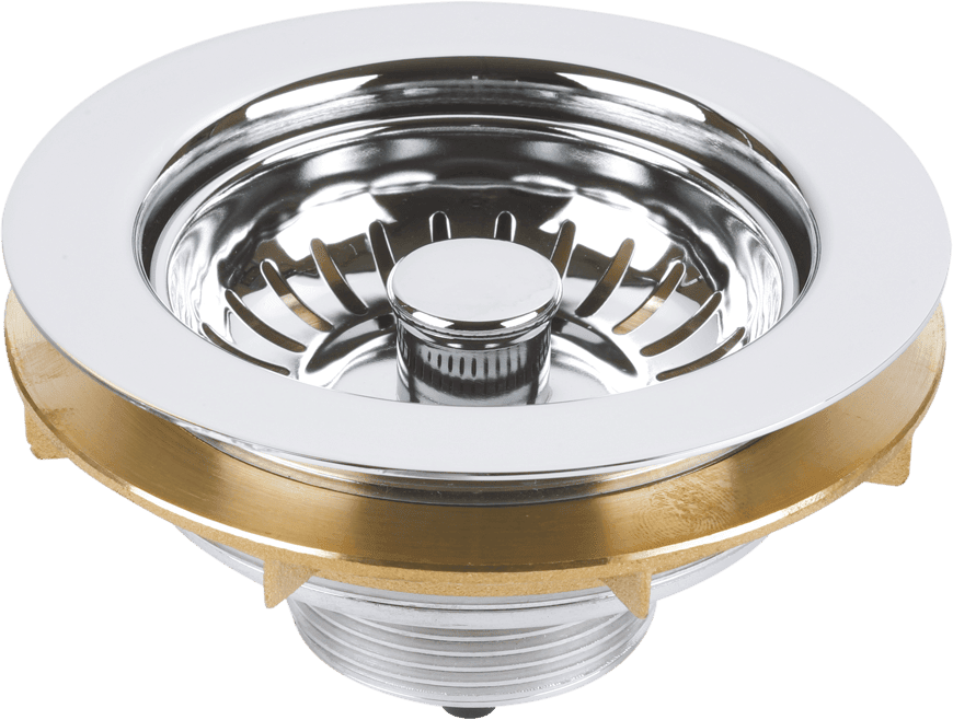 McAlpine BSWBRCP Brass Basket Strainer Waste with Spring Loaded Plug - Getplumb