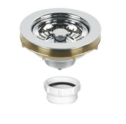 McAlpine BSWBRCP Brass Basket Strainer Waste with Spring Loaded Plug - Getplumb