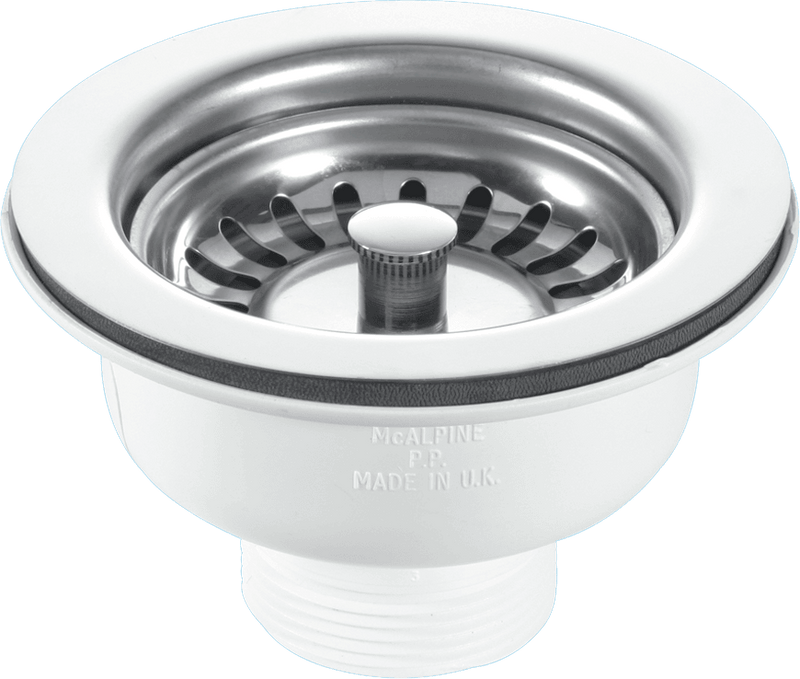 McAlpine BSWCLS Basket Strainer Waste with Spring Loaded Plug - Getplumb