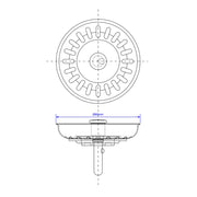 McAlpine BWSTSS - TOP Strainer Plug with Stemball for McAlpine Basket Strainer Waste - Getplumb