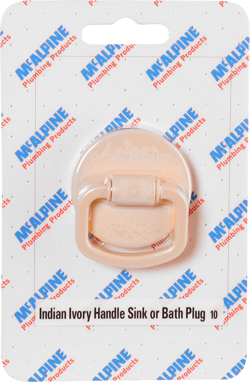 McAlpine CARD10 No.10 Handipak Indian Ivory Sink or Bath Plug - Getplumb