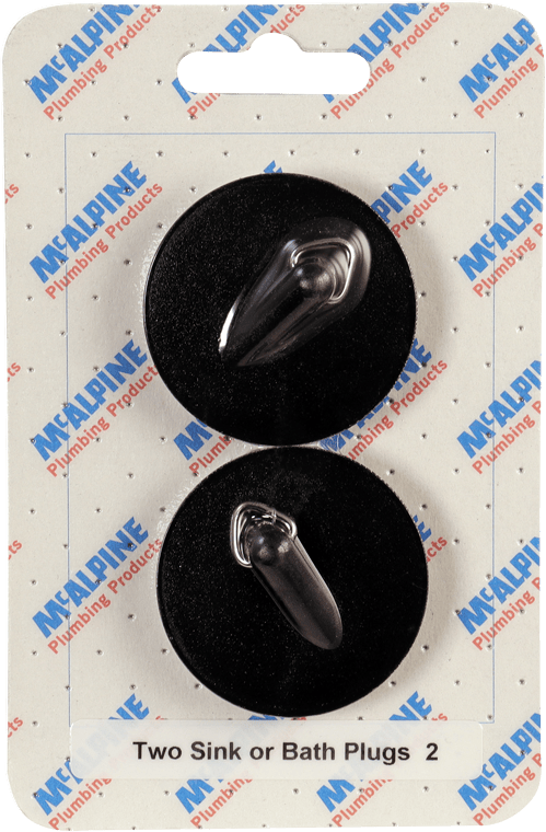 McAlpine CARD2 No.2 Handipak Two Sink or Bath Plugs - Getplumb