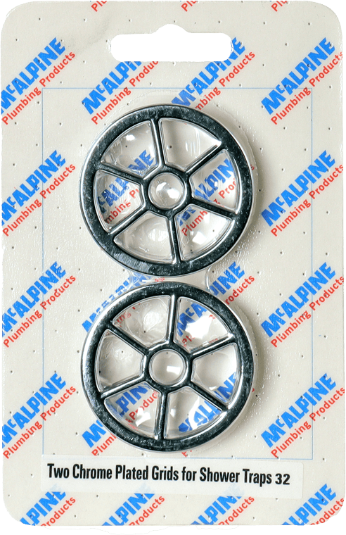 McAlpine CARD32 No.32 Handipak 2x C/P Grids for Shower Trap - Getplumb