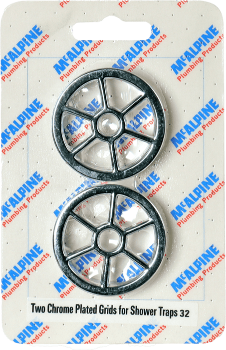 McAlpine CARD32 No.32 Handipak 2x C/P Grids for Shower Trap - Getplumb