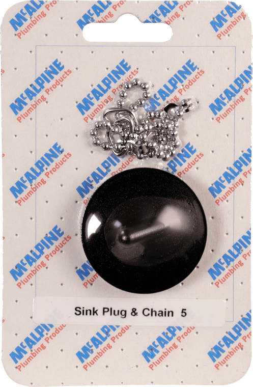 McAlpine CARD5 No.5 Handipak Sink Plug and Chain - Getplumb
