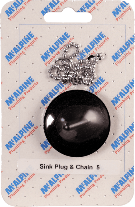 McAlpine CARD5 No.5 Handipak Sink Plug and Chain - Getplumb