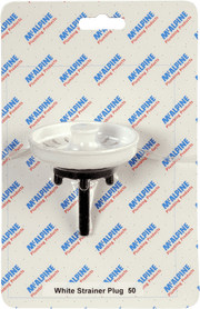 McAlpine CARD50 No.50 Handipak White Strainer Plug - Getplumb