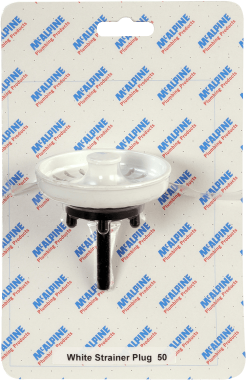 McAlpine CARD50 No.50 Handipak White Strainer Plug - Getplumb