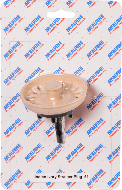 McAlpine CARD51 No.51 Handipak Indian Ivory Strainer Plug - Getplumb