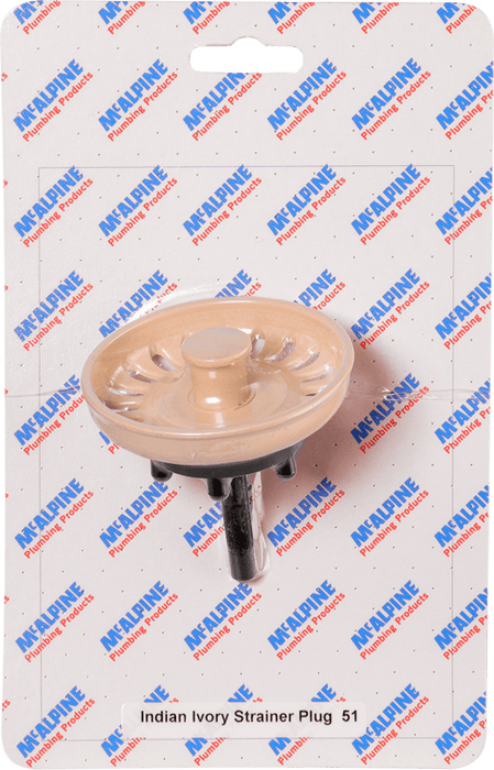 McAlpine CARD51 No.51 Handipak Indian Ivory Strainer Plug - Getplumb