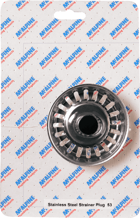 McAlpine CARD53 No.53 Handipak Stainless Steel Strainer Plug - Getplumb