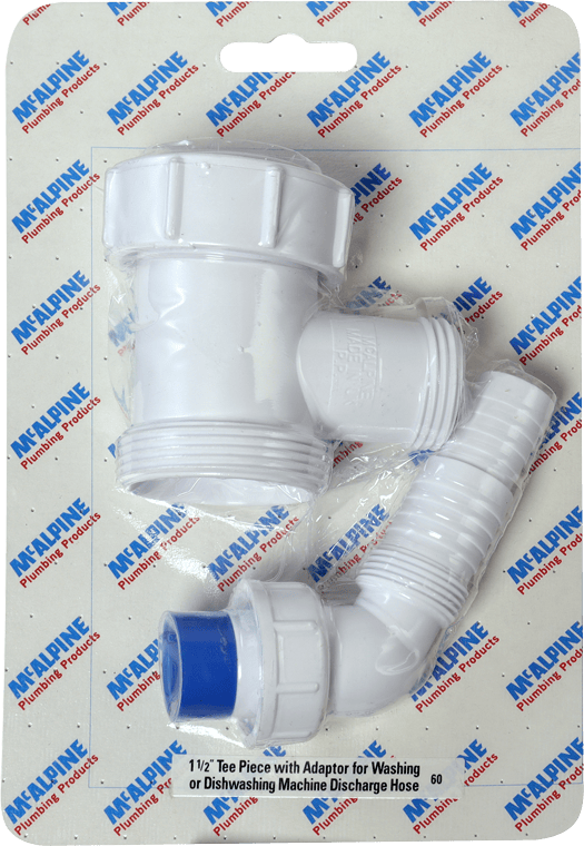 McAlpine CARD60 No.60 Handipak 1.5" Tee Piece with W/M Adaptor - Getplumb