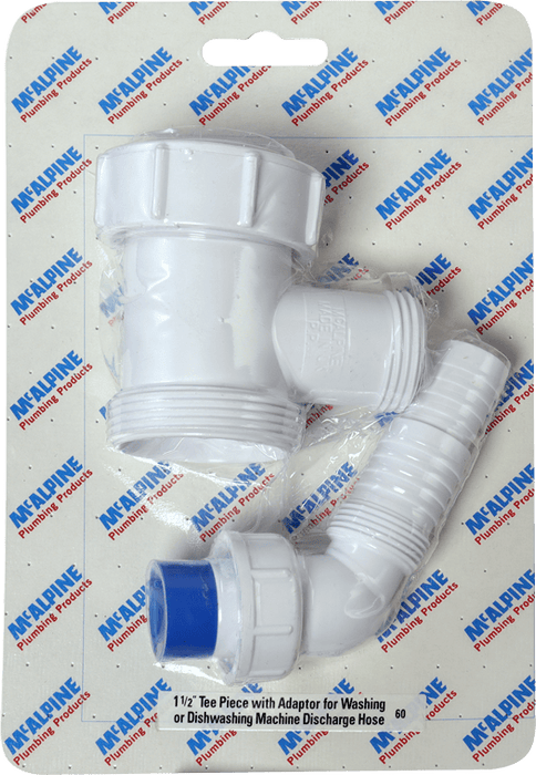 McAlpine CARD60 No.60 Handipak 1.5" Tee Piece with W/M Adaptor - Getplumb