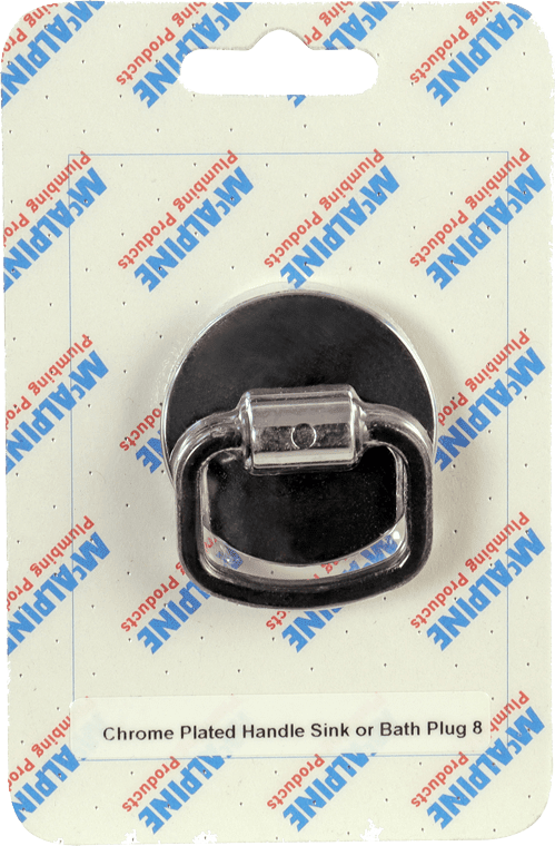 McAlpine CARD8 No.8 Handipak C/P Handle Sink or Bath Plug - Getplumb