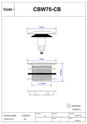 McAlpine CBW70CB 1.5" Spring Loaded Bath Waste - Getplumb