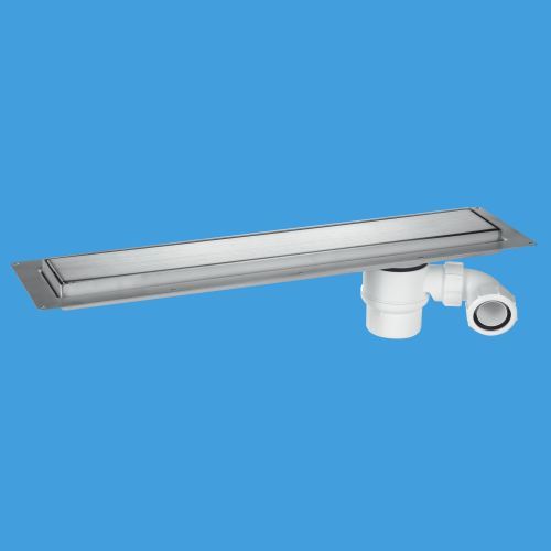 McAlpine CD800B 800mm Brushed Finish Channel Drain - Getplumb