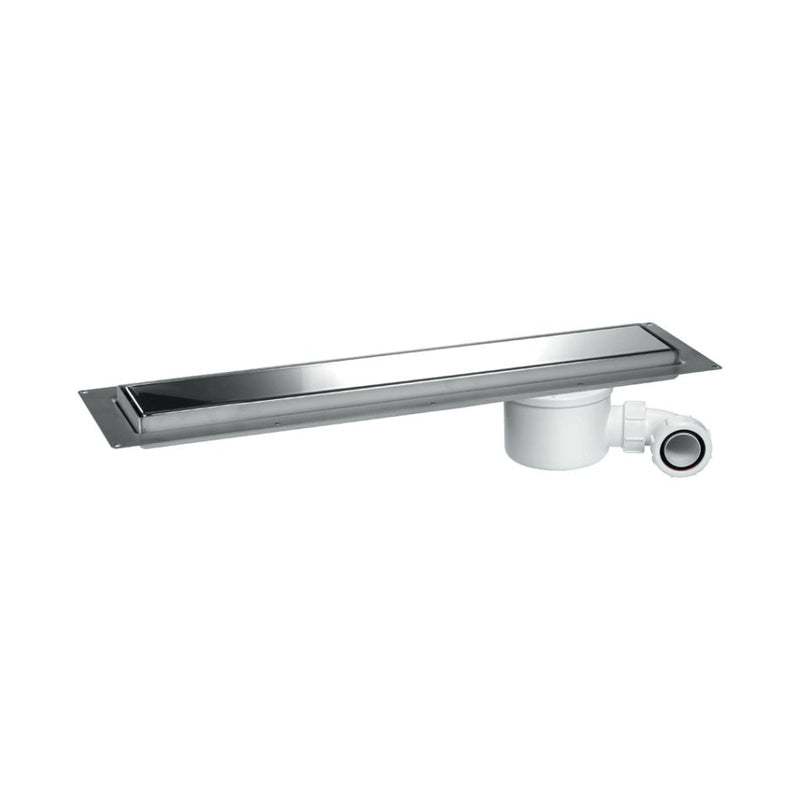 McAlpine CD800P 800mm Polished Finish Channel Drain for Wetrooms with Tileable Grate - Getplumb