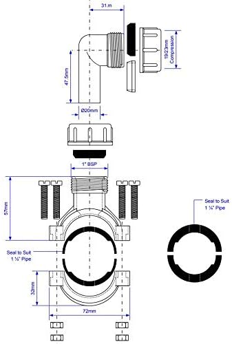 McAlpine CLAMP1GR Grey Auxiliary Fitting - Getplumb