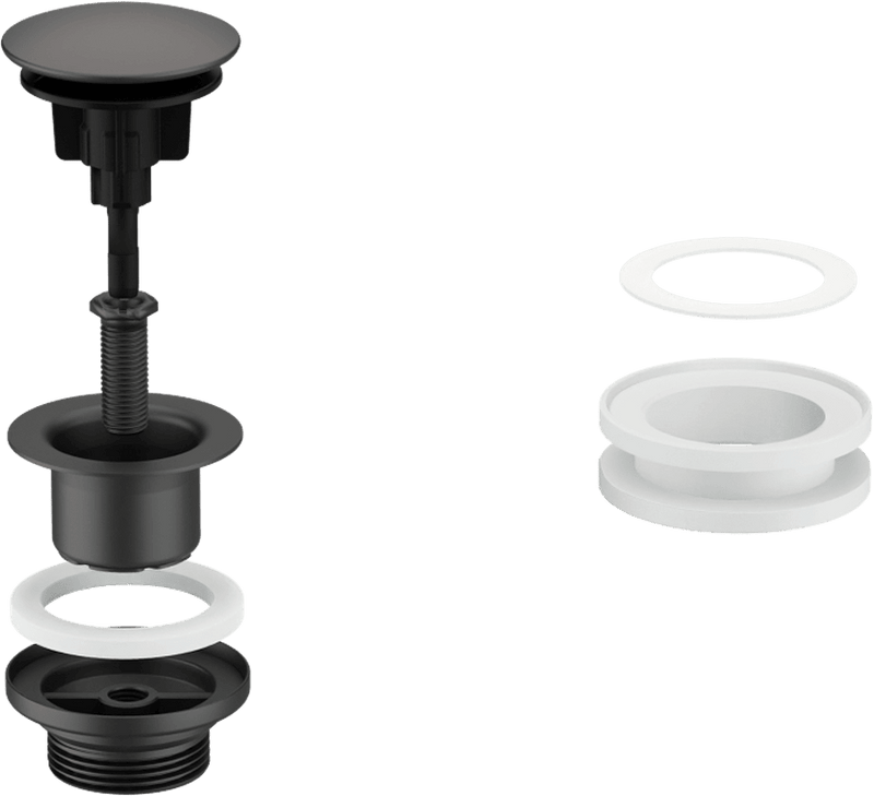 McAlpine CWP60CBMB 1.25" x 60mm Brass Clicker Waste Matt Black - Getplumb