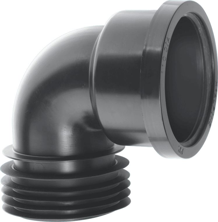 McAlpine DC90BL 90 Degree Drain Connector Black - Getplumb