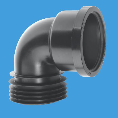 McAlpine DC90BL 90 Degree Drain Connector Black - Getplumb