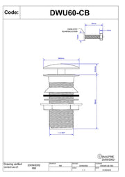 McAlpine DWU60CB 1.25" Freeflow Basin Waste Unslotted - Getplumb