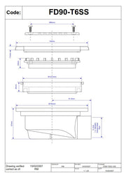 McAlpine FD90 - T6SS Untrapped Floor Gully – Stainless Steel Grating for Efficient Drainage - Getplumb