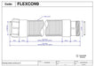 McAlpine FLEXCON9 1.5" Flexible Waste Fitting Male Thread End - Getplumb