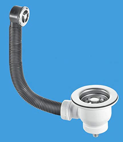 McAlpine FMBSWSS85 Mini Basket Strainer Waste with Overflow - Getplumb