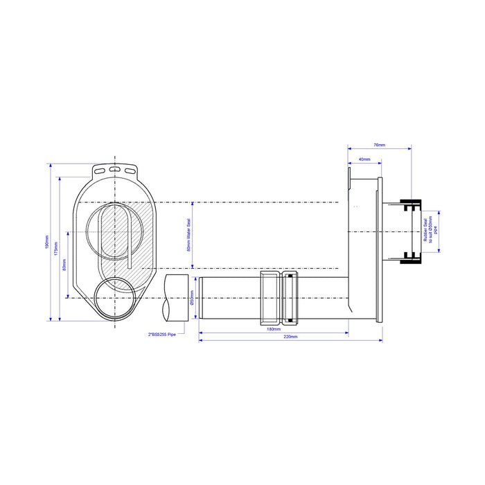 McAlpine HCUP50UK 2" Urinal P Trap Syphonic - Getplumb