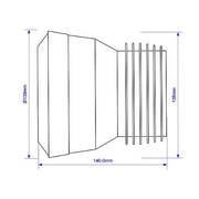 McAlpine MAC1 4" Straight Pan Connector - Getplumb