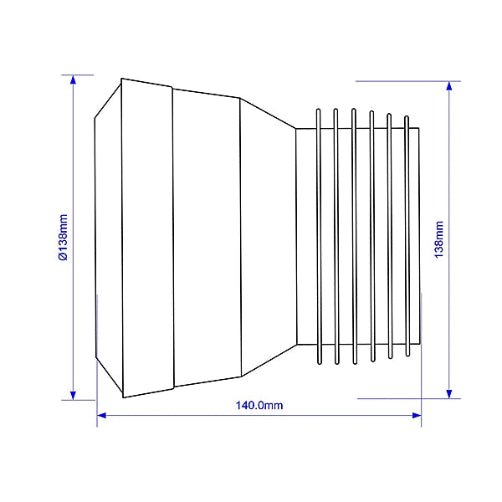 McAlpine MAC1 4" Straight Pan Connector - Getplumb