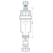 McAlpine MACTUN1 Tundish with self closing valve 15mm inlet x 22mm outlet - Getplumb