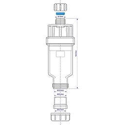 McAlpine MACTUN1 Tundish with self closing valve 15mm inlet x 22mm outlet - Getplumb