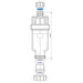 McAlpine MACTUN1 Tundish with self closing valve 15mm inlet x 22mm outlet - Getplumb