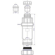 McAlpine MACTUN2 Tundish self closing valve 15/22mm inlet x 1 1/4" Compression - Getplumb