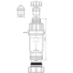 McAlpine MACTUN2 Tundish self closing valve 15/22mm inlet x 1 1/4" Compression - Getplumb