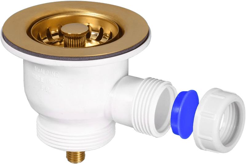 McAlpine MBS85PVD Mini Basket Strainer Waste Gold - Getplumb