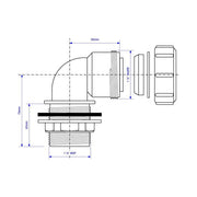 McAlpine MS4TANK 1.25" Bent Tank Connector - Getplumb